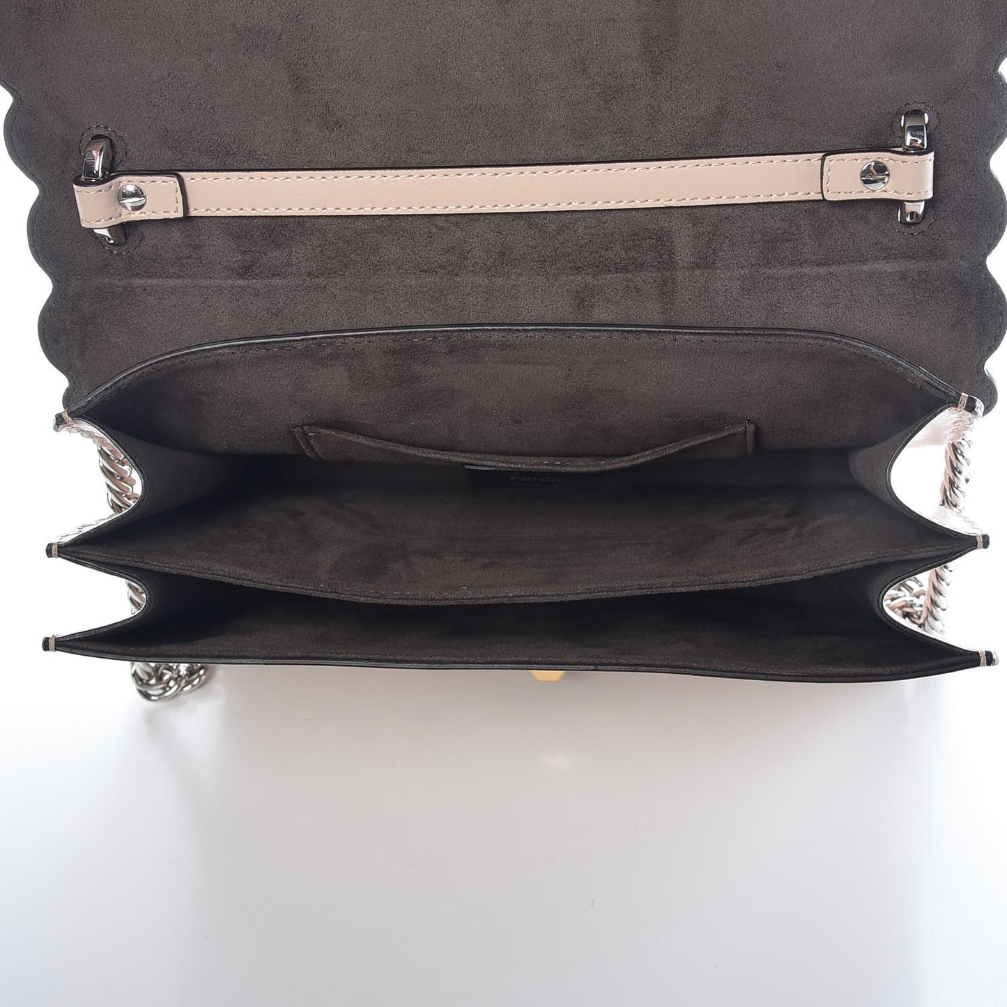 Vitello Liberty Scalloped Studded Kan I Shoulder Bag Plaster