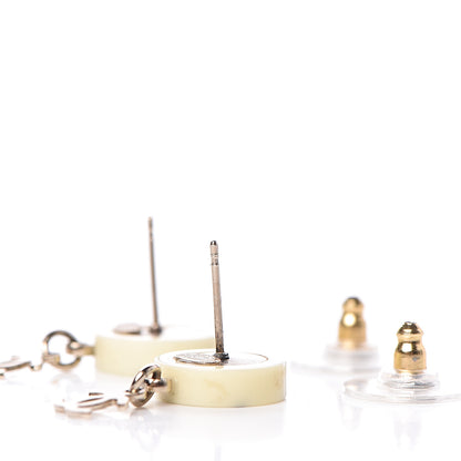 Chanel Resin Coco CC Drop Earrings Gold 4 of 6