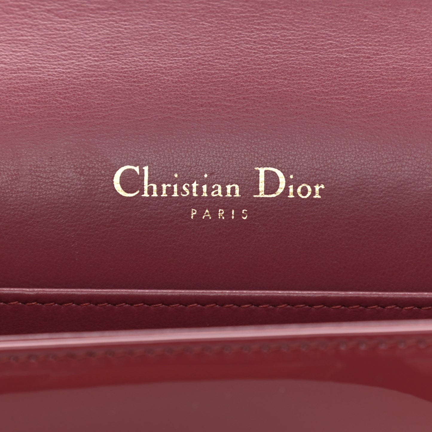 Patent Cannage Lady Dior Clutch Red