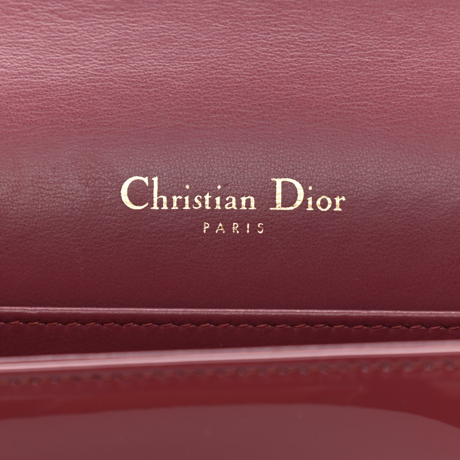 Christian Dior Patent Cannage Lady Dior Clutch Red 7 of 12