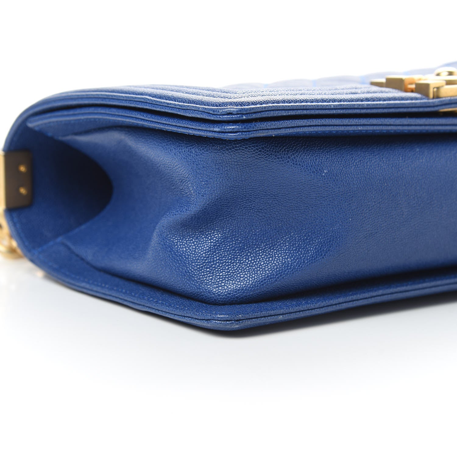 Chanel Caviar Quilted Medium Boy Flap Blue 10 of 14