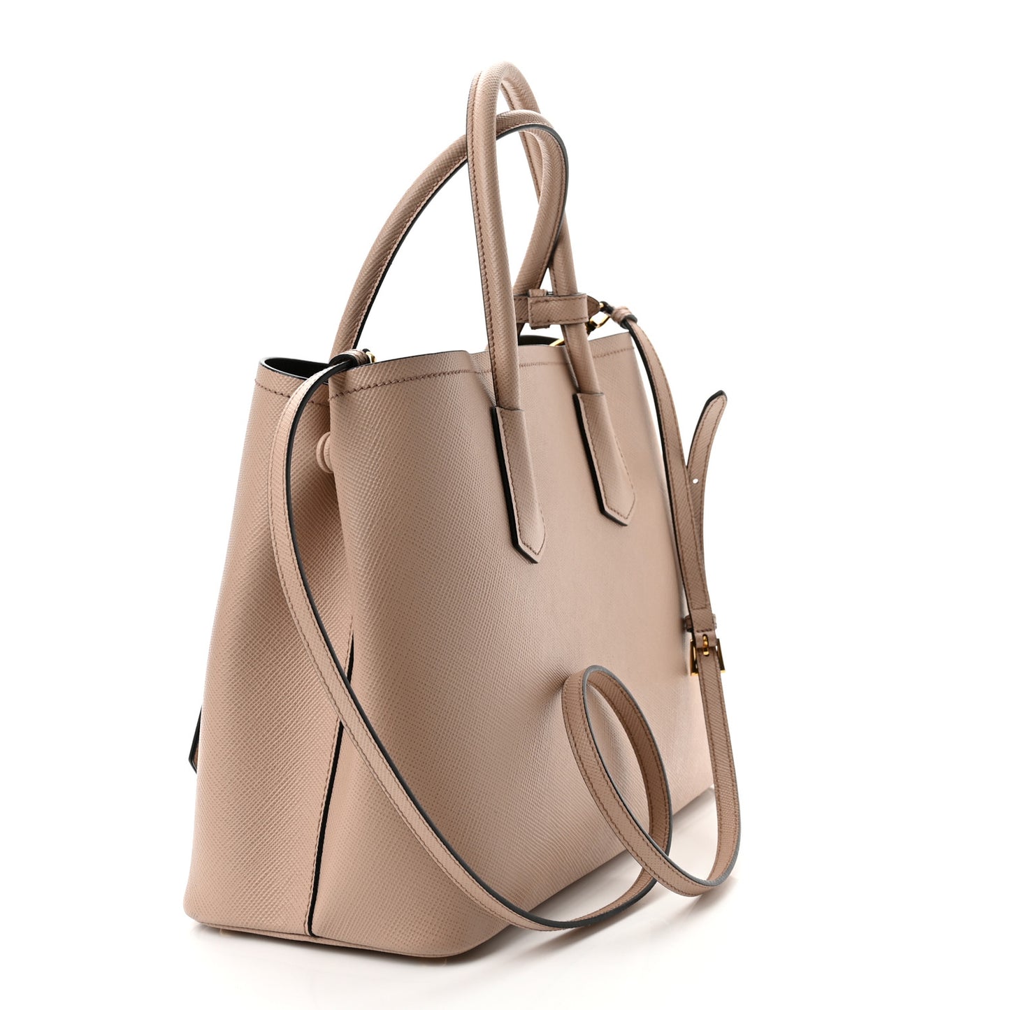 Saffiano Cuir Medium Double Bag Cammeo Rosa