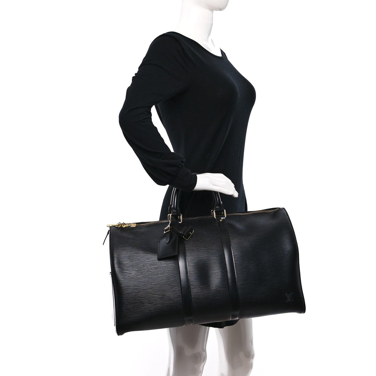 Louis Vuitton Epi Keepall 45 Black 2 of 11