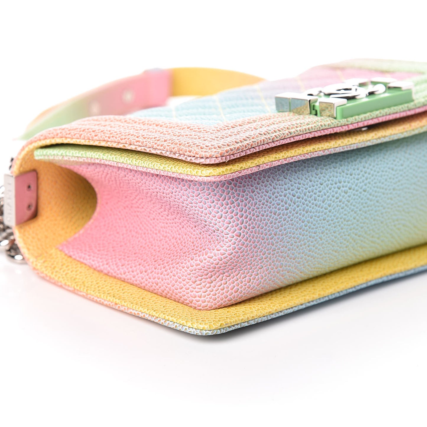Caviar Quilted Small Cuba Rainbow Boy Flap Multicolor