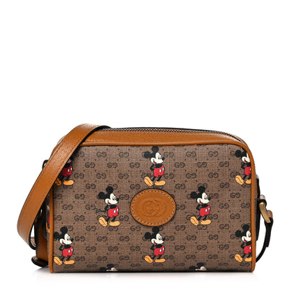 Gucci X DISNEY Mini Vintage GG Supreme Monogram Mickey Mouse Shoulder Bag Beige Vintage Sun Oil 1 of 12