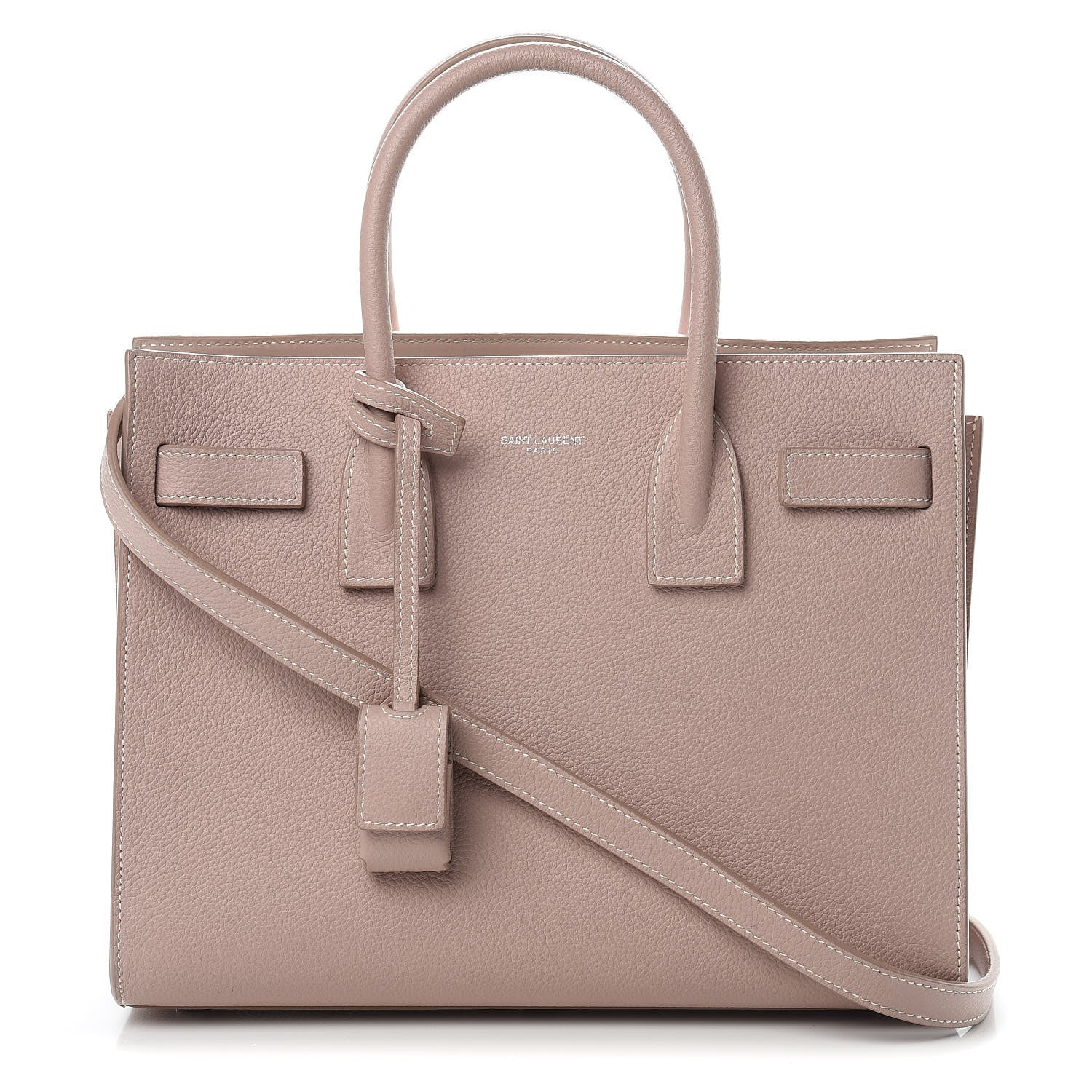 Saint Laurent Grained Calfskin Baby Sac De Jour Antique Rose 1 of 12