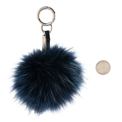 Fendi Rabbit Fox Mink Fur Freak Monster Bag Bug Charm Dark Red Navy 2 of 5