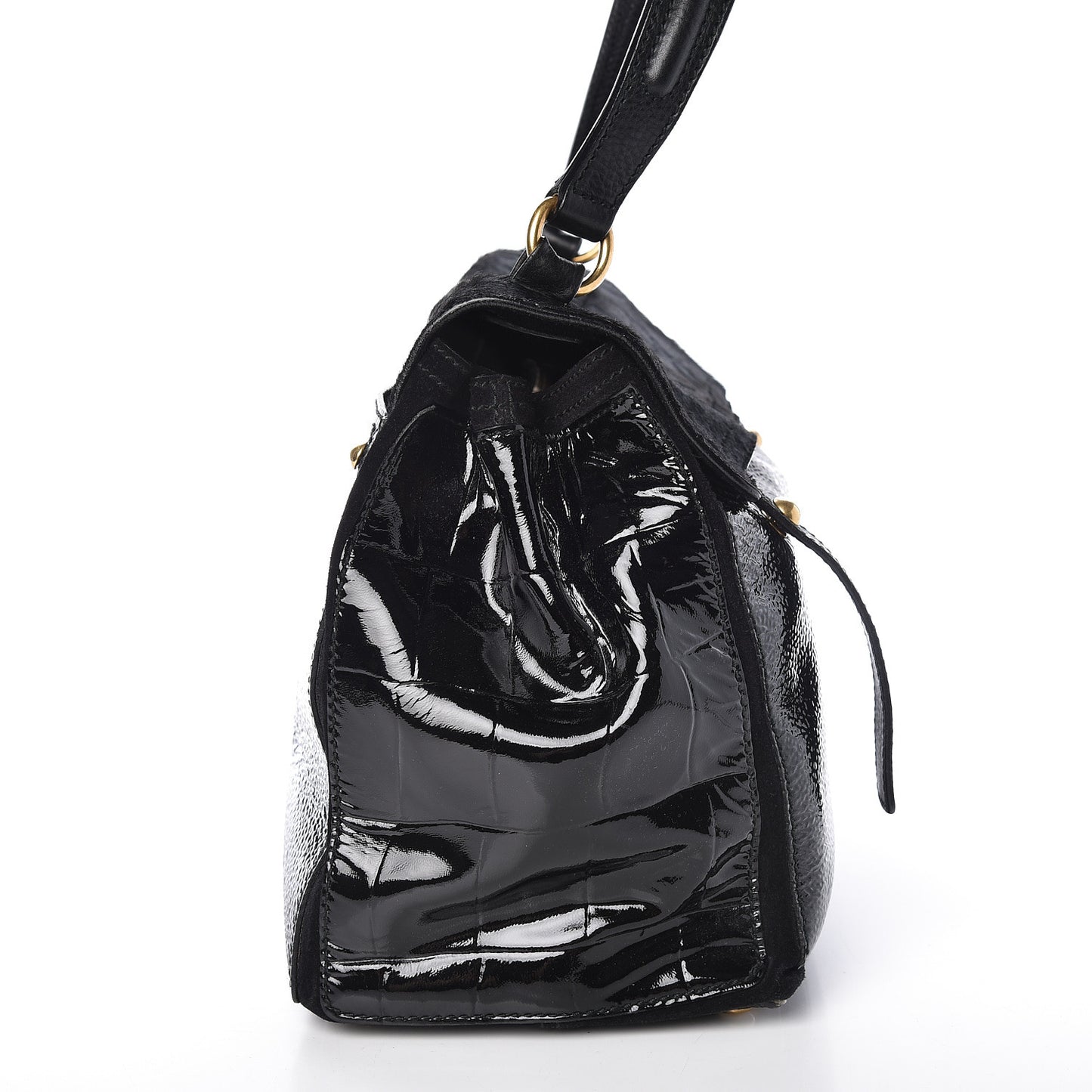 Pony Hair Patent Medium Muse Two Black