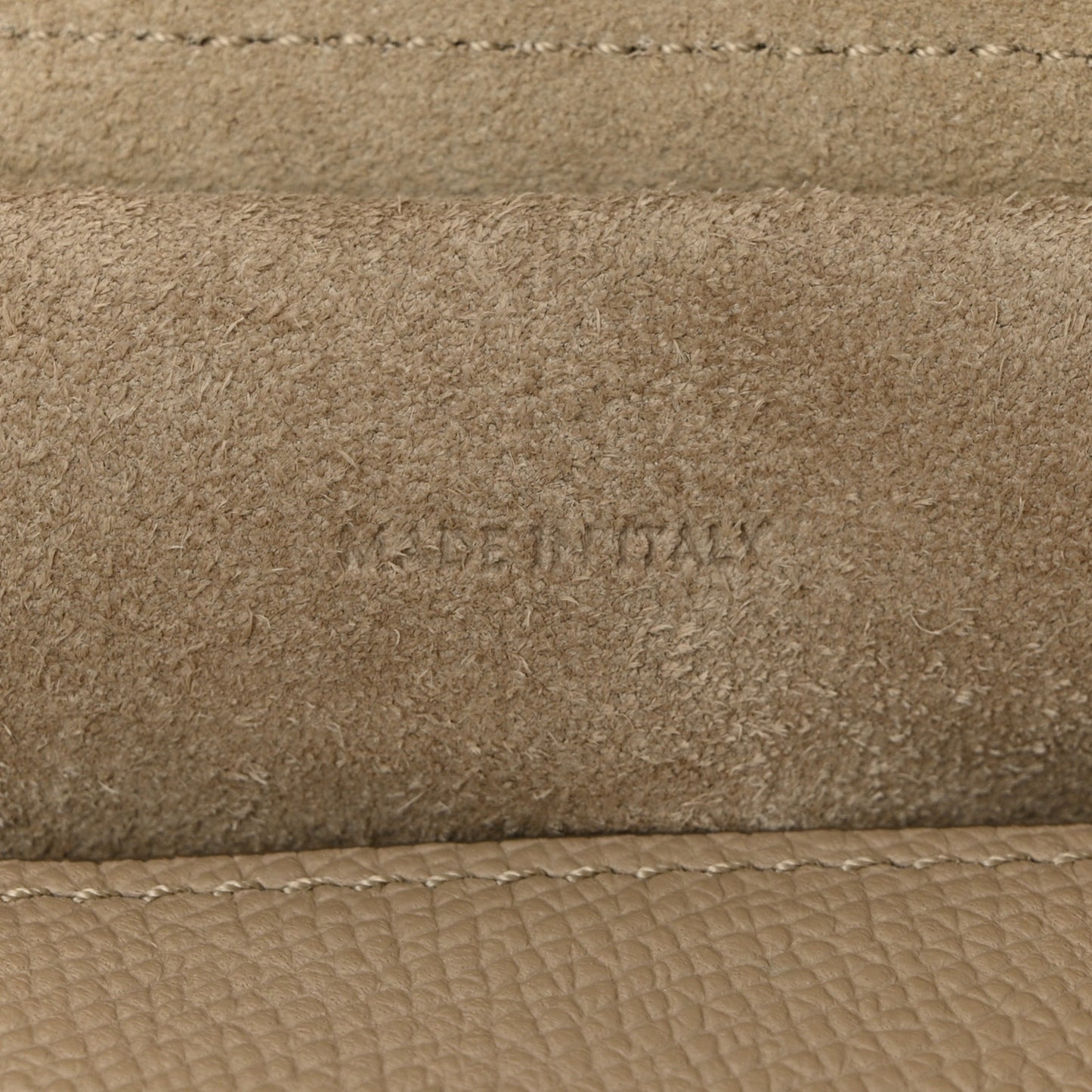 Grained Calfskin Micro Belt Bag Light Taupe