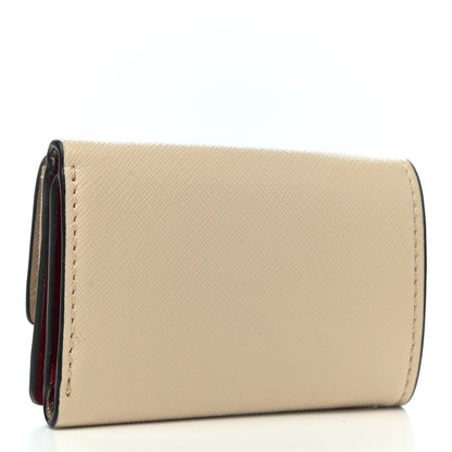 Marc Jacobs Saffiano The Mini Trifold Wallet Beige Multicolor 3 of 7