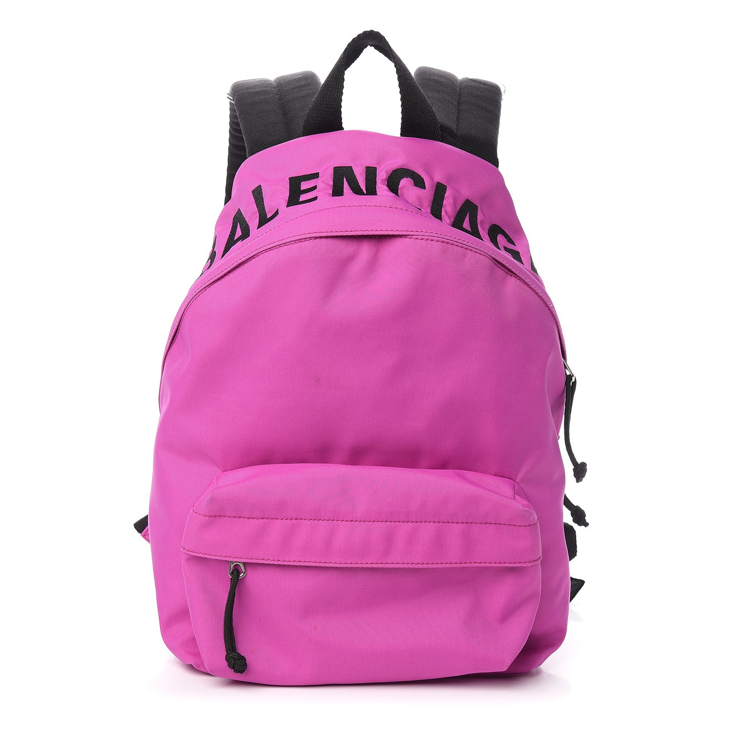 Sport Nylon Logo Embroidered S Wheel Backpack Fuchsia Black