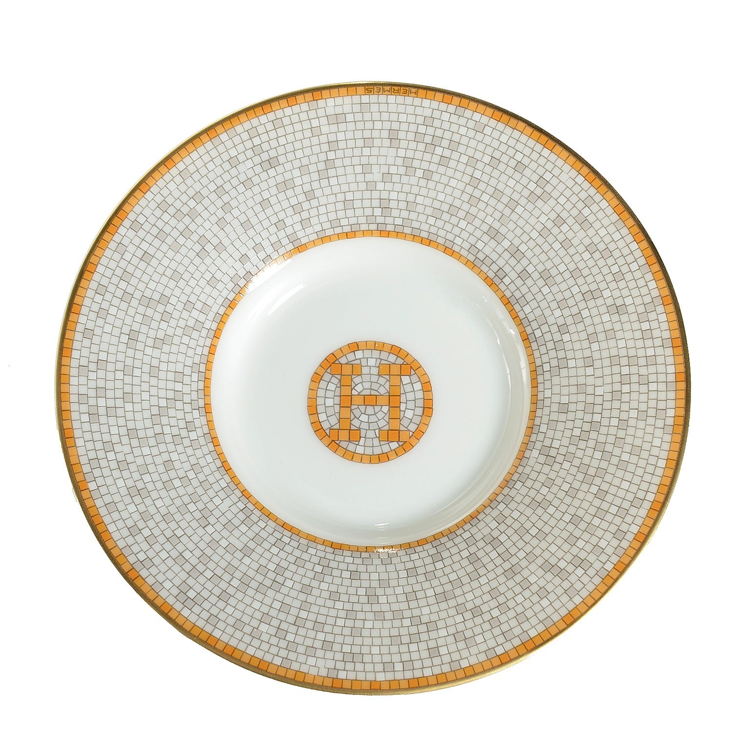 Hermes Porcelain Mosaique au 24 Coffee Cup and Saucer Set of 2 5 of 6