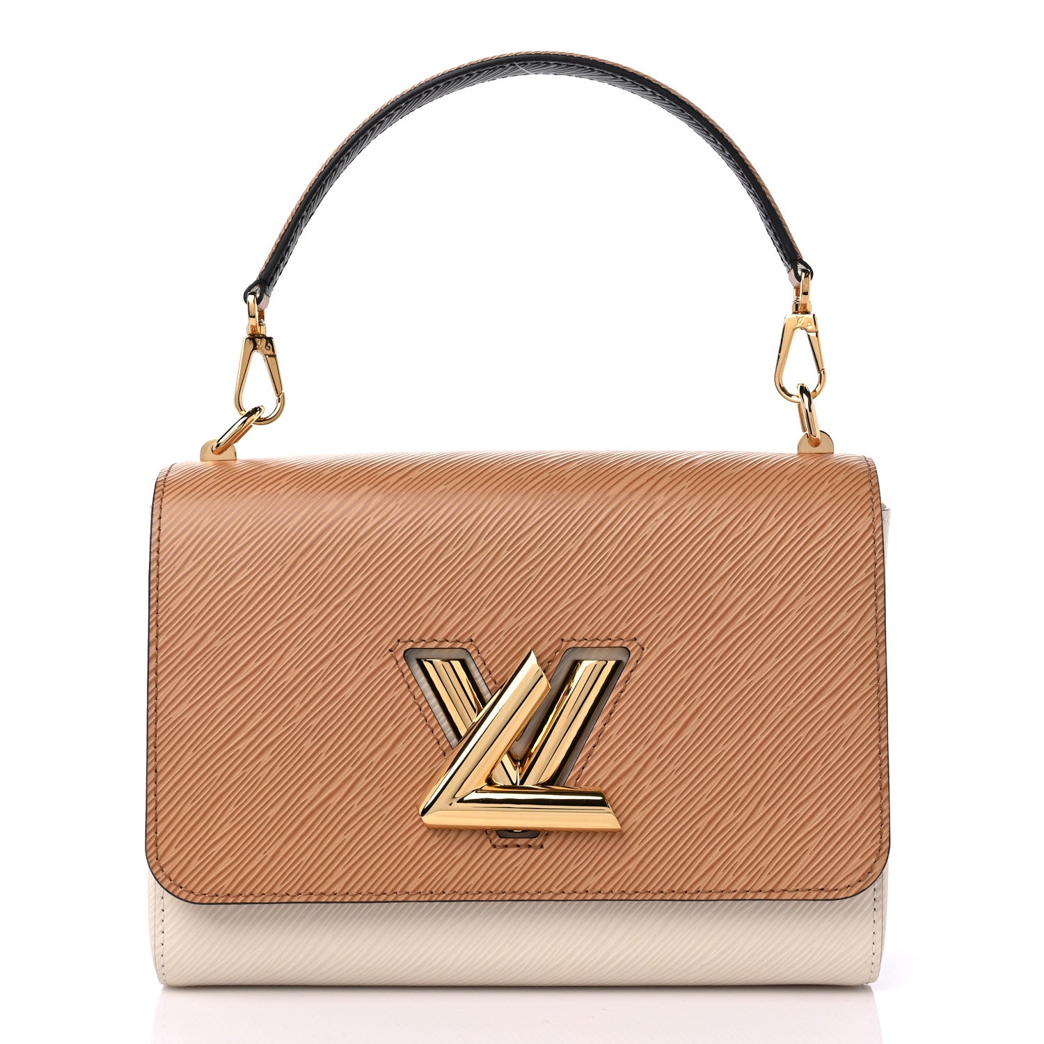 Louis Vuitton Epi Twist Top Handle Shoulder Bag MM Beige Camel 3 of 9