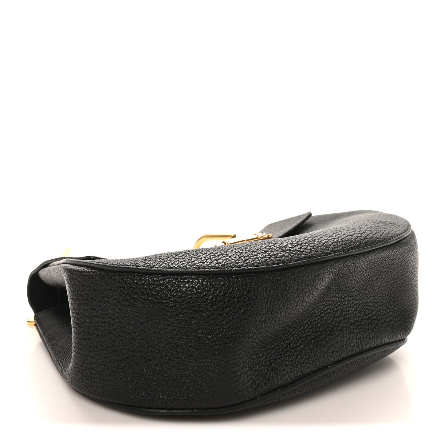Grained Lambskin Drew Shoulder Bag Black