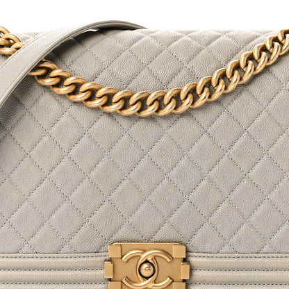 Chanel Caviar Quilted New Medium Boy Flap Grey 8 of 10