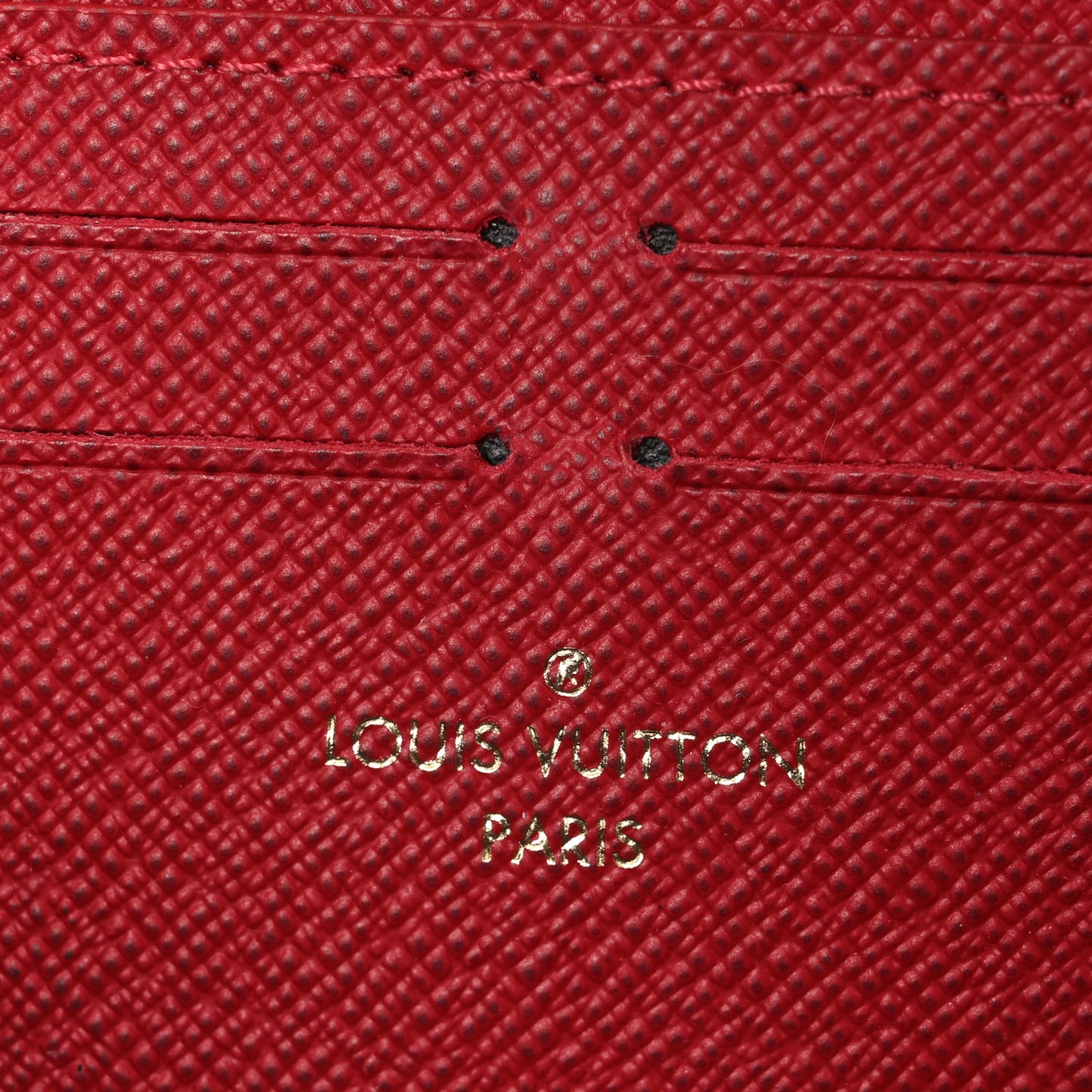Damier Ebene Clemence Wallet Cherry