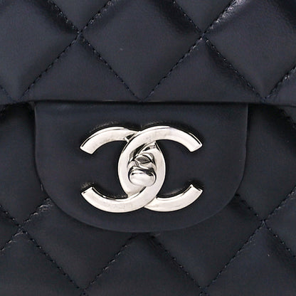 Chanel Lambskin Quilted Maxi Double Flap Dark Blue 9 of 13