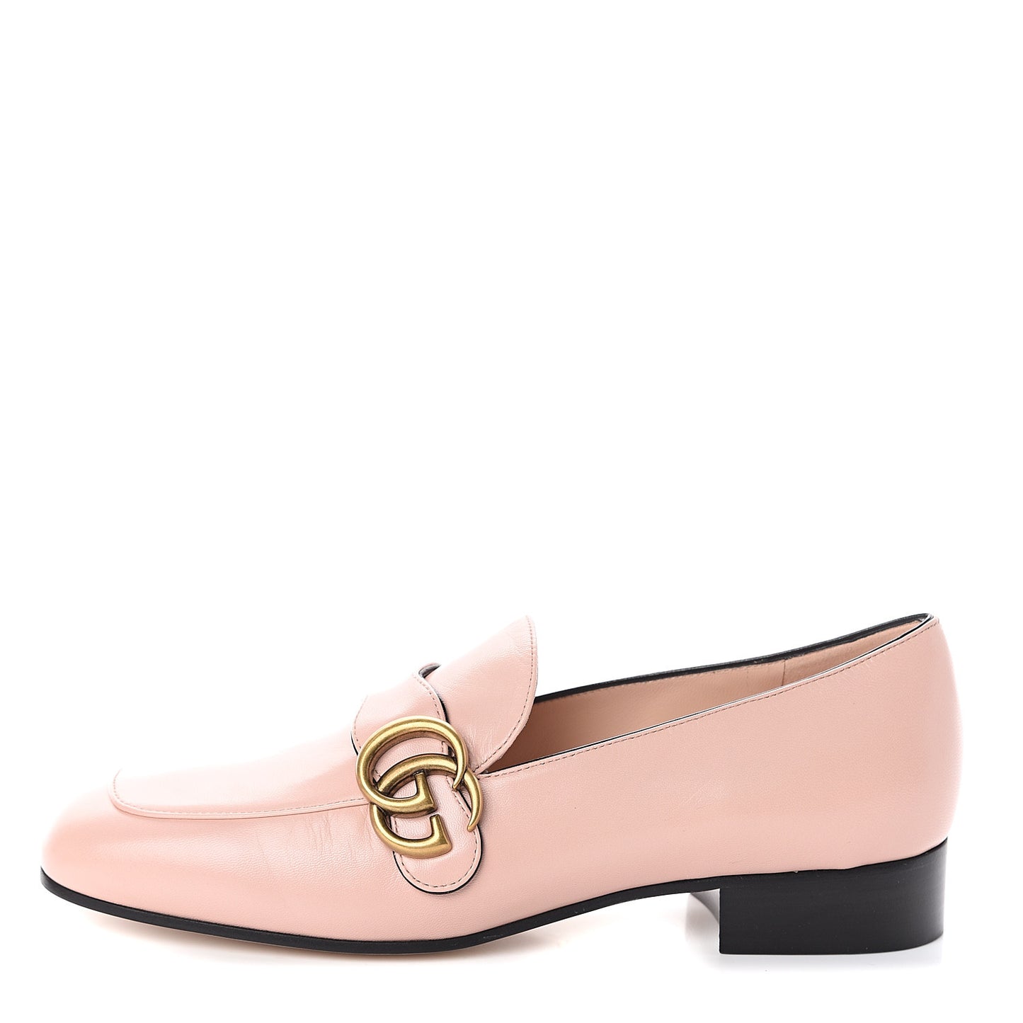 Malaga Kid Womens GG Marmont Loafers 37.5 Perfect Pink