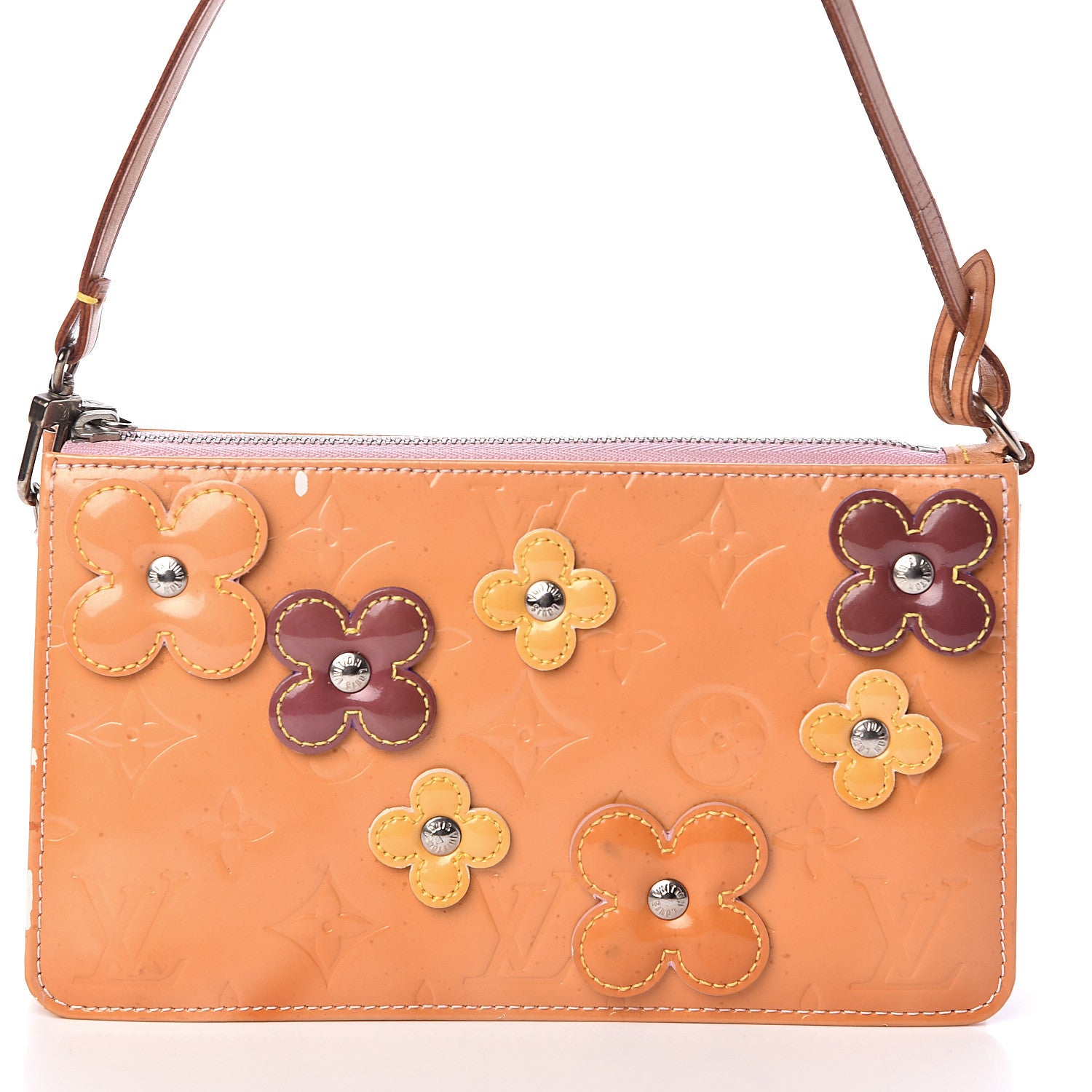 Louis Vuitton Vernis Lexington Fleurs Pochette Pink 8 of 12