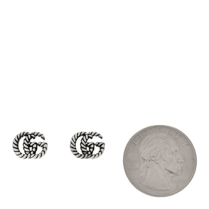 Gucci Sterling Silver Torchon Double G Earrings 2 of 5