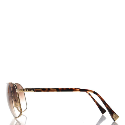 Louis Vuitton Conspiration Pilote Sunglasses Z0034U Gold 3 of 8