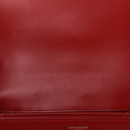 Saint Laurent Smooth Calfskin Medium Classic Monogram Universite Bag Red 9 of 20