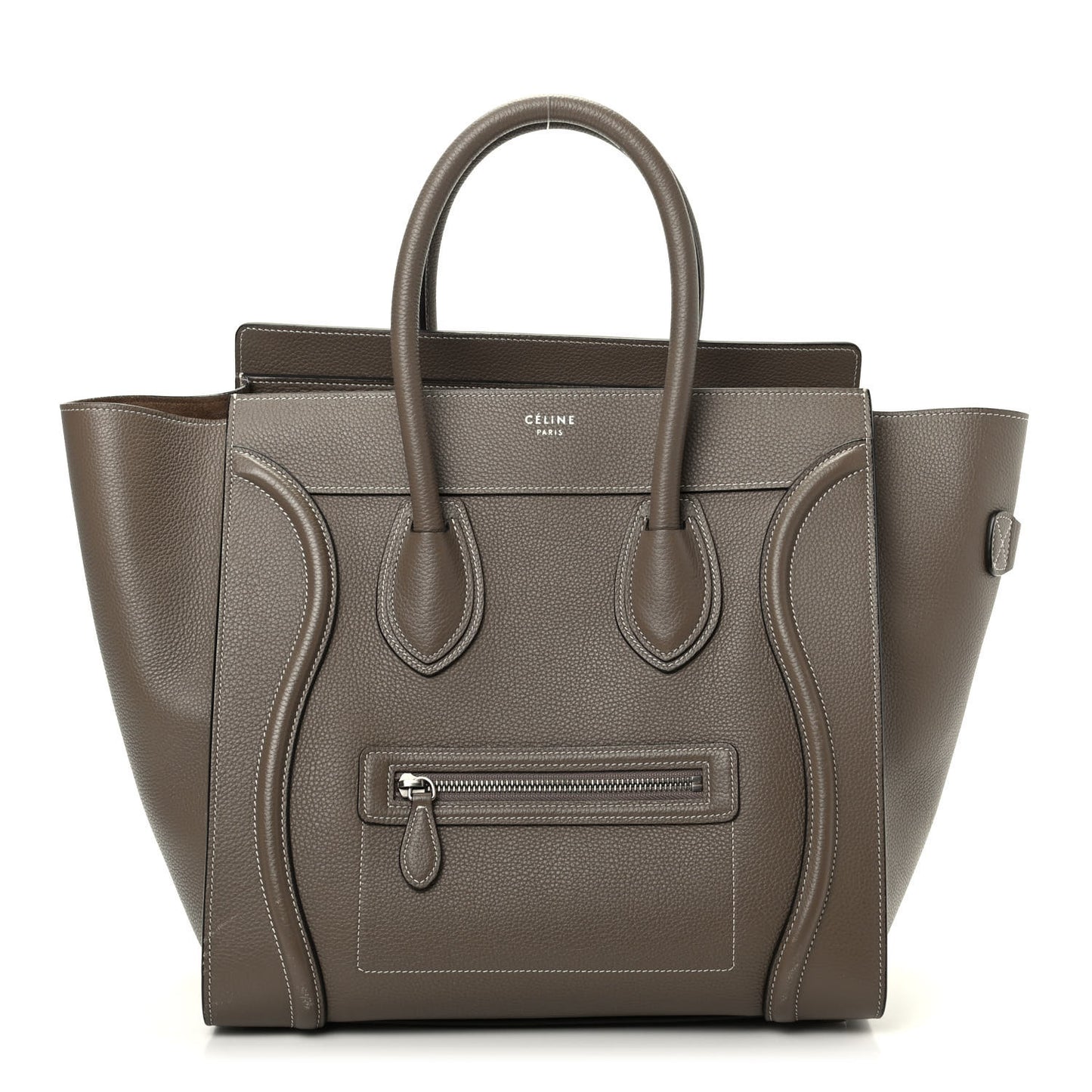 Drummed Calfskin Mini Luggage Souris