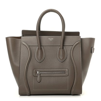 Celine Drummed Calfskin Mini Luggage Souris 1 of 11