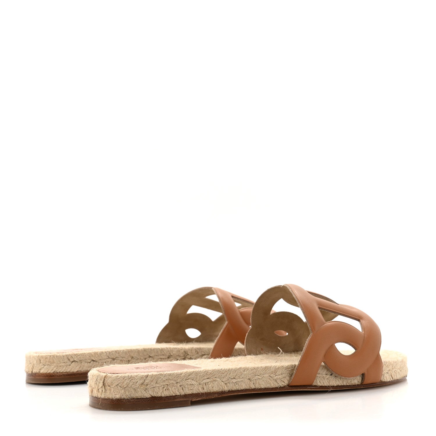 Hermes Nappa Famosa Espadrille Sandals 38 Naturel 4 of 9