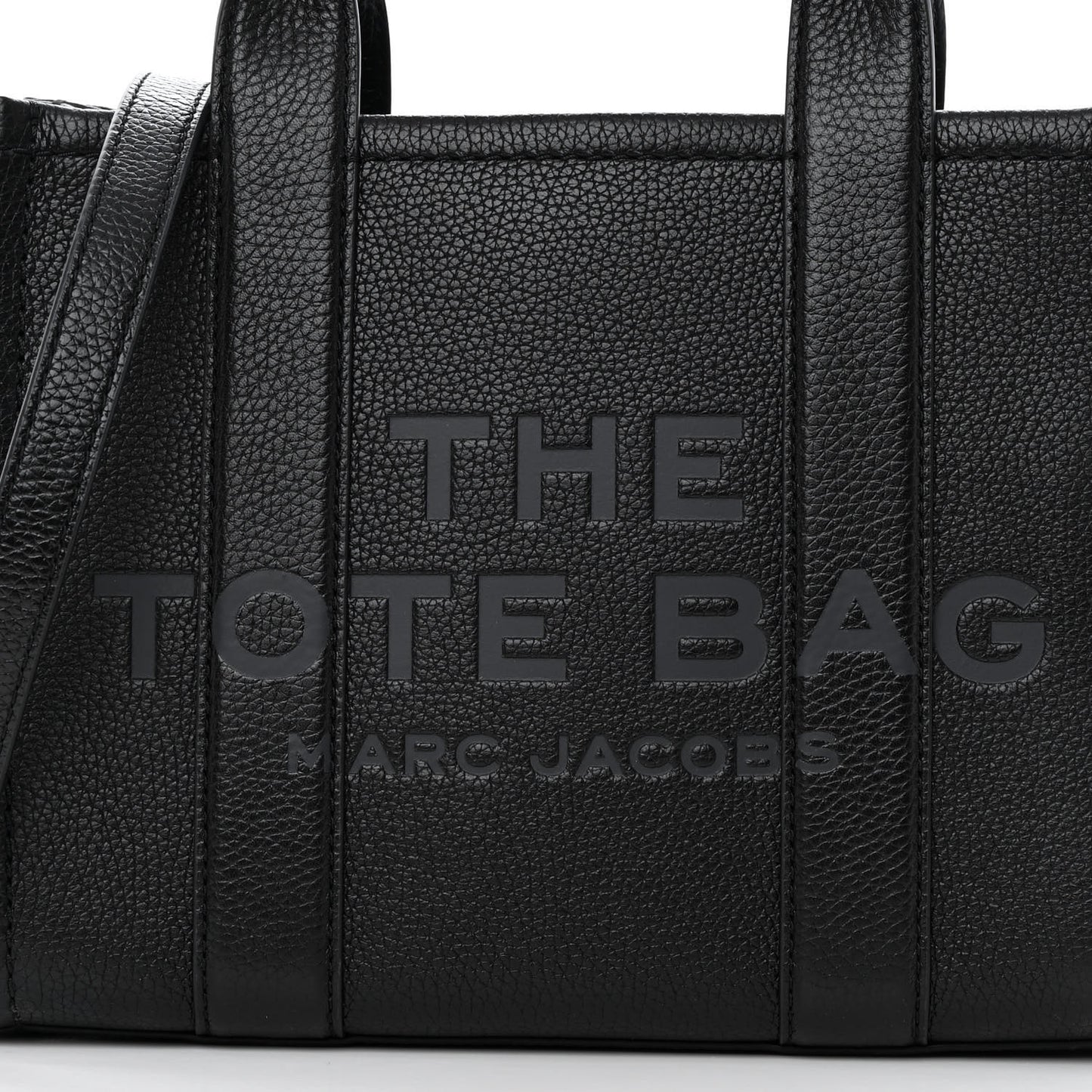 Grained Calfskin Small The Tote Bag Black