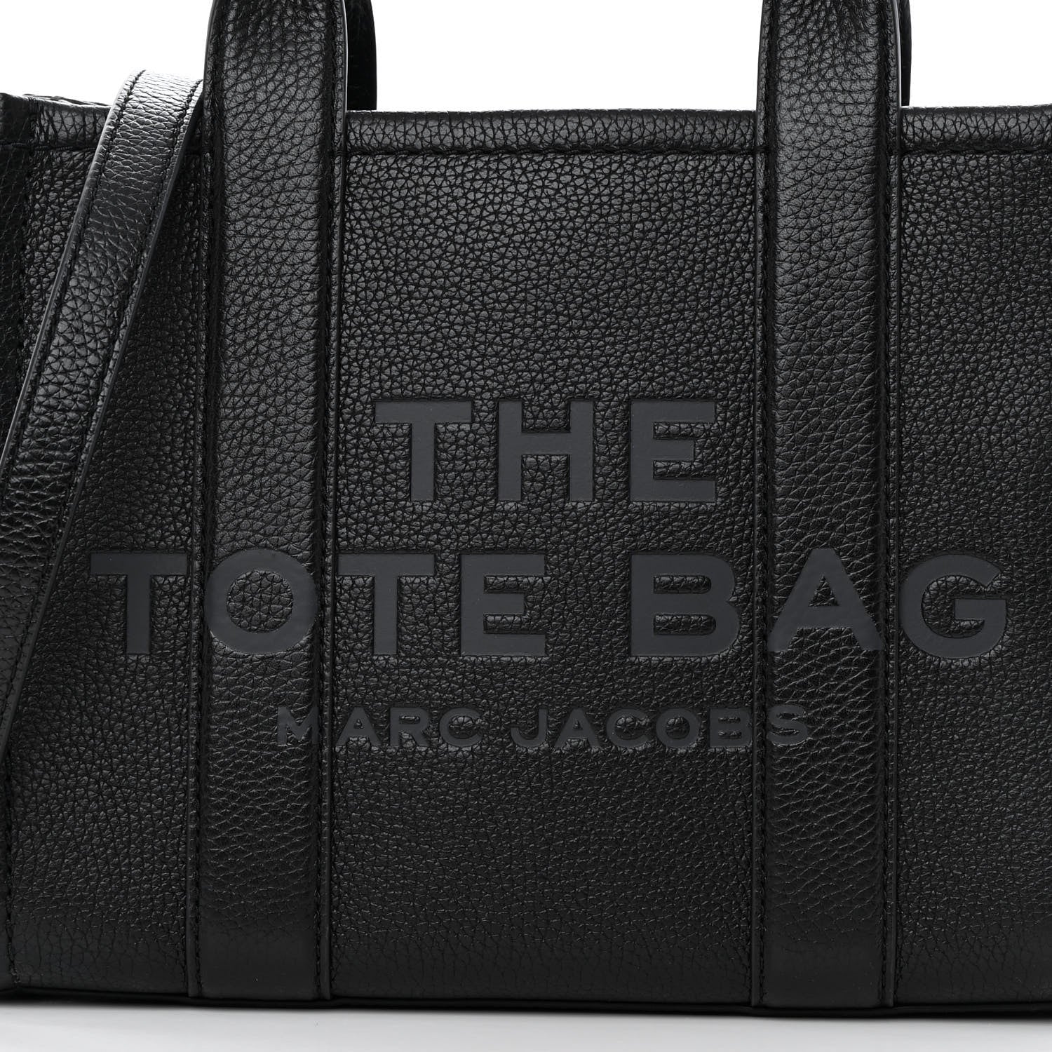 Marc Jacobs Grained Calfskin Small The Tote Bag Black 9 of 13