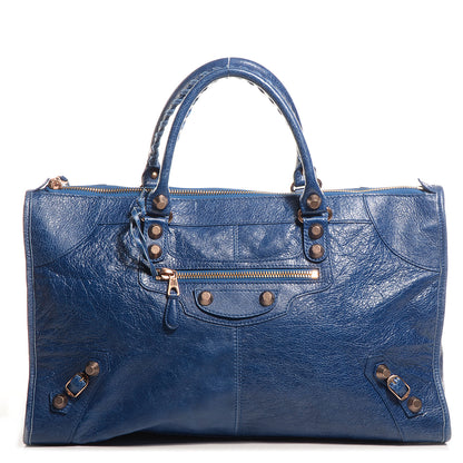 Balenciaga Agneau Giant 12 Rose Gold Hardware Work Bleu Cobalt Bleu Electric 1 of 10