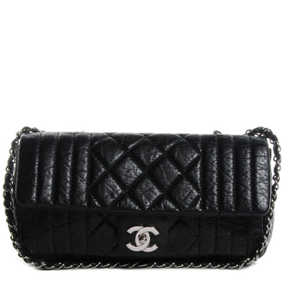 Chanel Aged Calfskin Perforated Flap Black 1 of 8