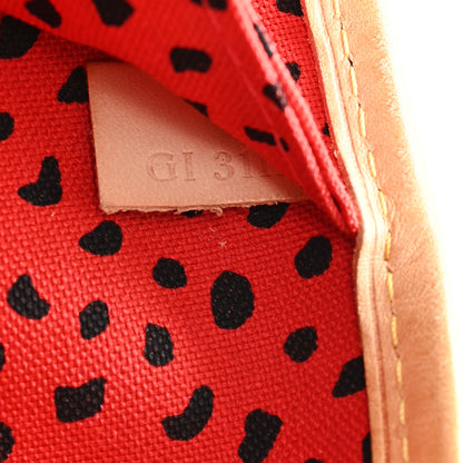 Louis Vuitton Monogram Kusama Waves Neverfull MM Red 7 of 10