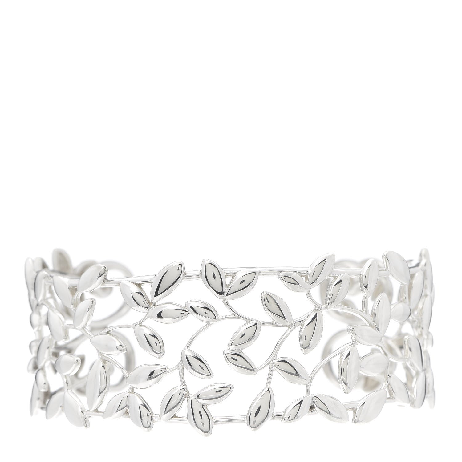 Tiffany Sterling Silver Paloma Picasso Olive Leaf Cuff Bracelet 1 of 5