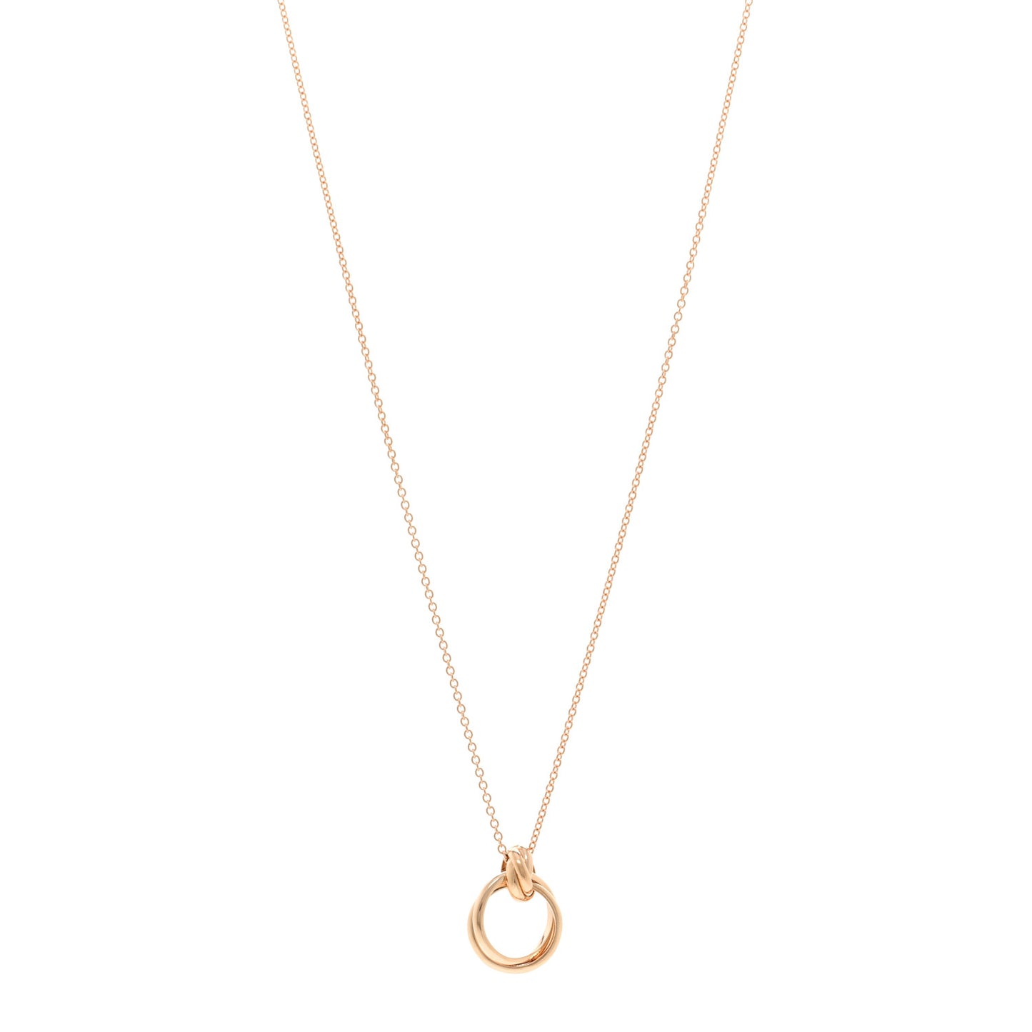 18K Rose Gold Paloma's Melody Mini Circle Pendant Necklace