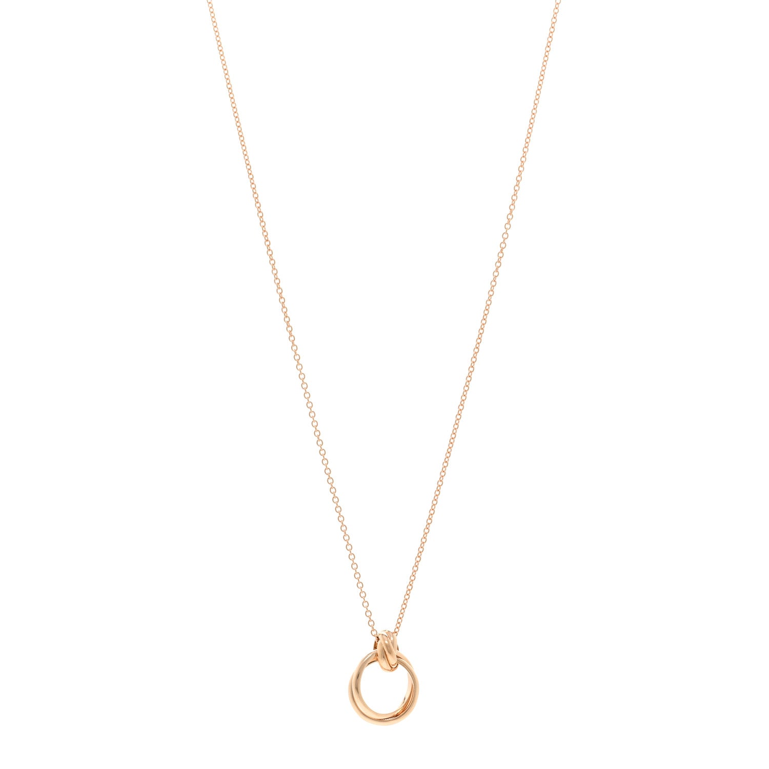 Tiffany 18K Rose Gold Paloma's Melody Mini Circle Pendant Necklace 1 of 5