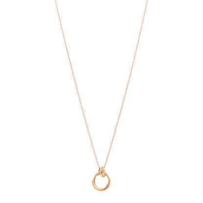 Tiffany 18K Rose Gold Paloma's Melody Mini Circle Pendant Necklace 1 of 5