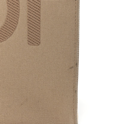 Fendi Canvas Vitello King Logo Embroidered Medium Fendi Sunshine Shopper Tote Sand Ghianda 11 of 12