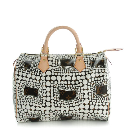 Louis Vuitton Monogram Kusama Town Speedy 30 White 1 of 7