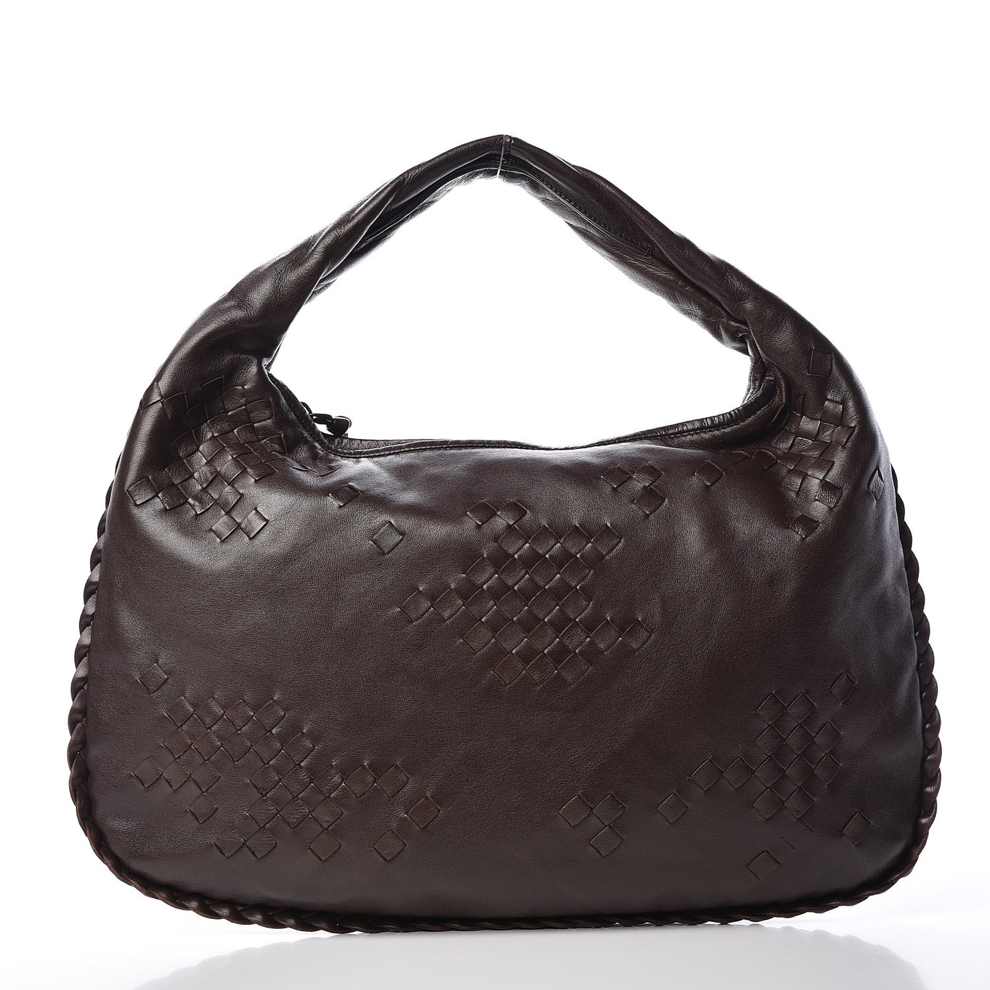 Nappa Intrecciato Medium Veneta Hobo Ebano