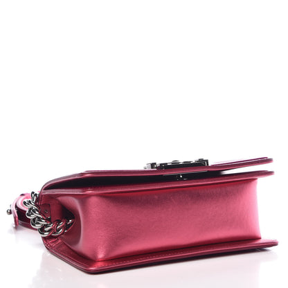 Chanel Metallic Patent Calfskin Quilted Small Boy Flap Pink 4 of 9