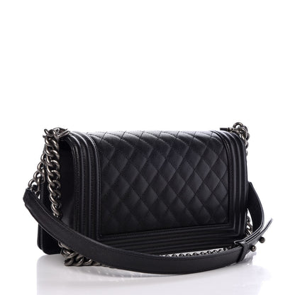 Chanel Caviar Quilted Medium Boy Flap Black 3 of 8
