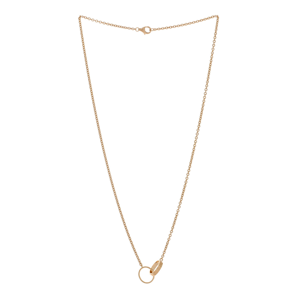 Cartier 18K Yellow Gold Interlocking LOVE Necklace 3 of 4