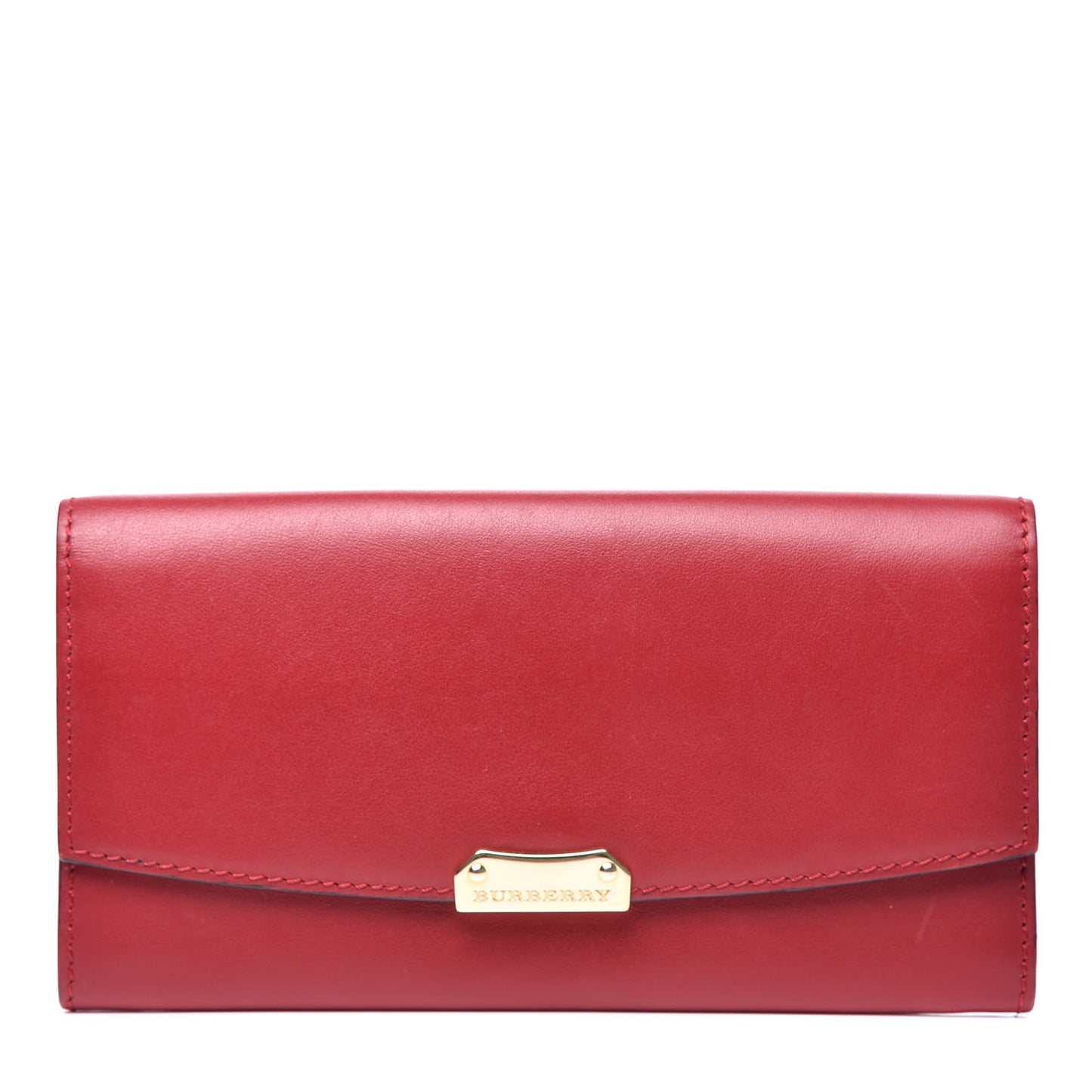 Smooth Calfskin Continental Flap Wallet Red