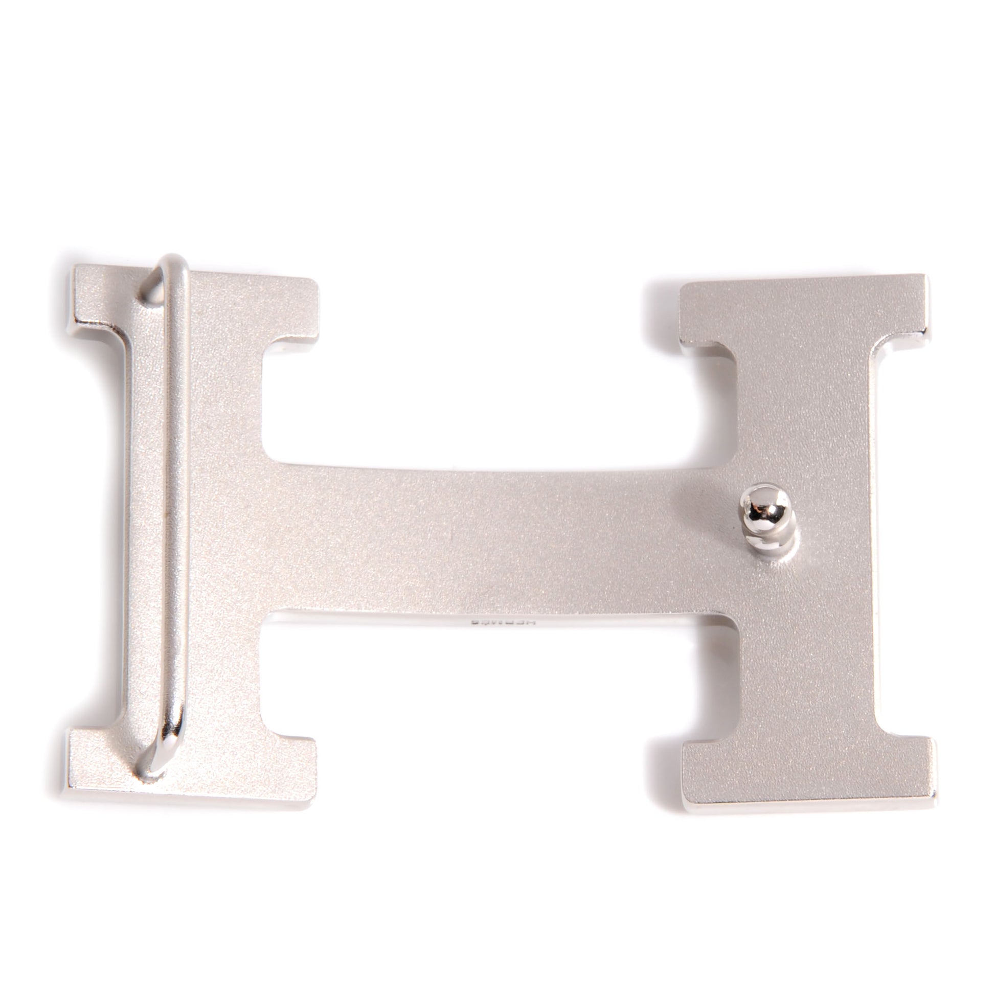 Hermes Palladium Ribbed 32mm H Belt Buckle 3 of 5