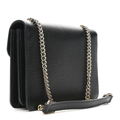 Gucci Dollar Calfskin Small Interlocking G Shoulder Bag Black 3 of 14