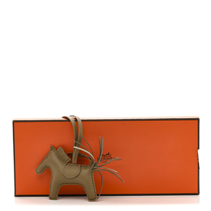 Hermes Milo Lambskin Grigri Rodeo Horse Bag Charm PM Beige Marfa 4 of 4