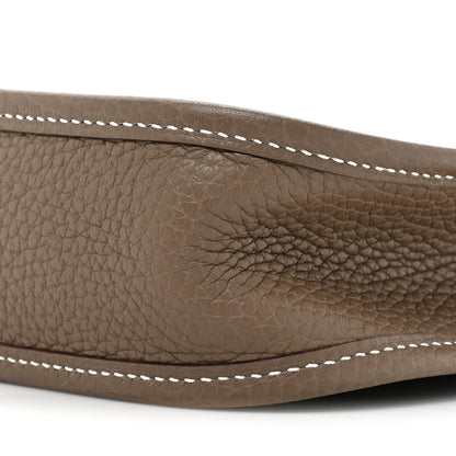 Hermes Taurillon Clemence Amazone Evelyne TPM Etoupe Bleu Indigo 7 of 9