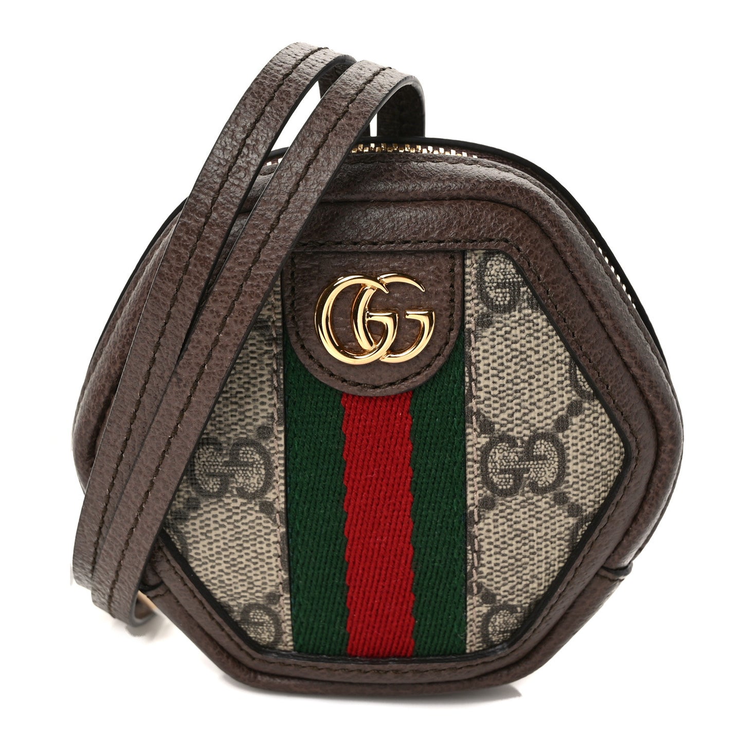 GG Supreme Monogram Web Ophidia Wrist Pouch Beige New Acero
